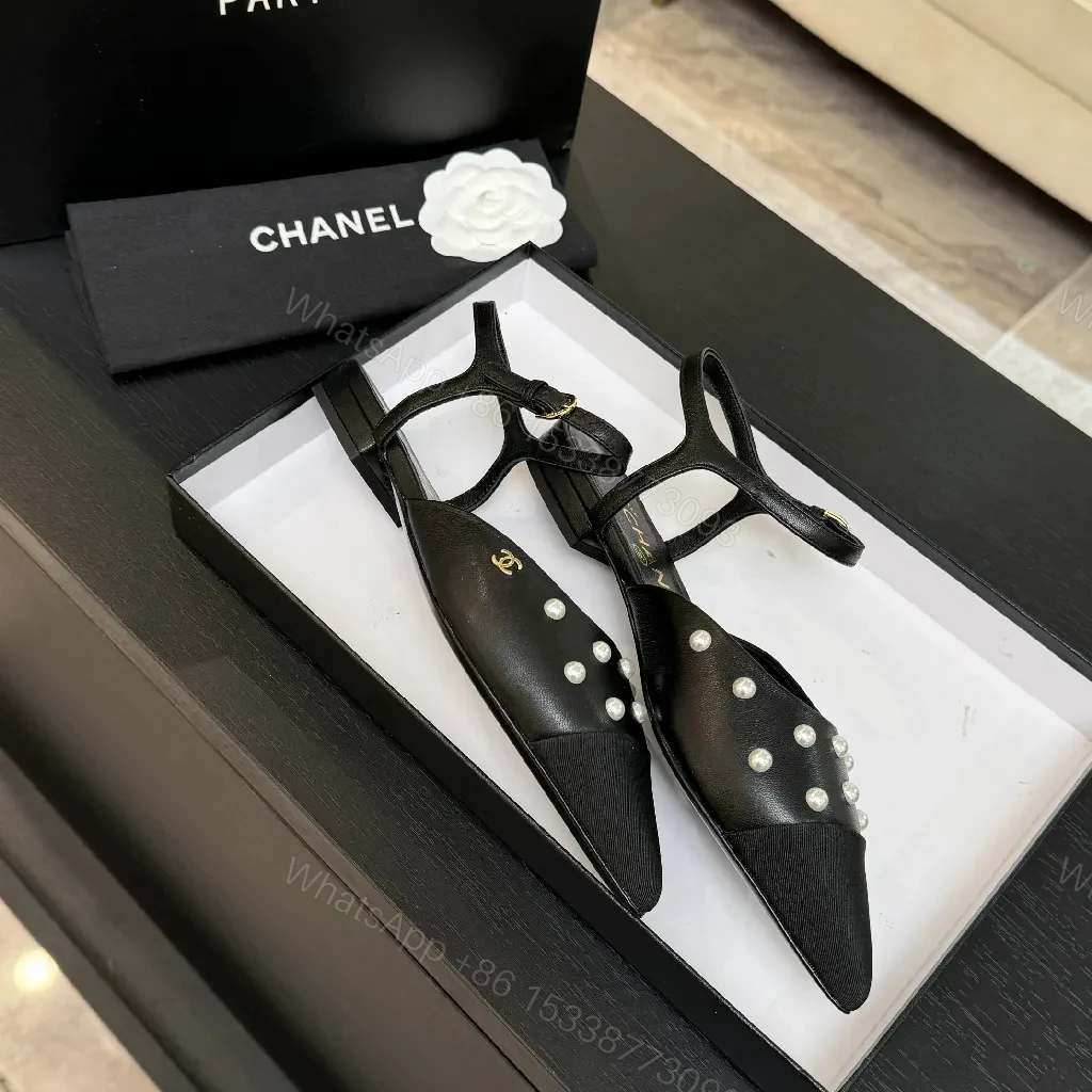 View 9 of Sophisticated Studded Slingback Pumps: Black Leather, Luxe Style