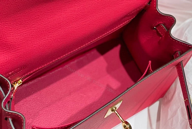 View 5 of KELLY 25CM IN ROSE TYRIEN EPSOM GOLD HARDWARE