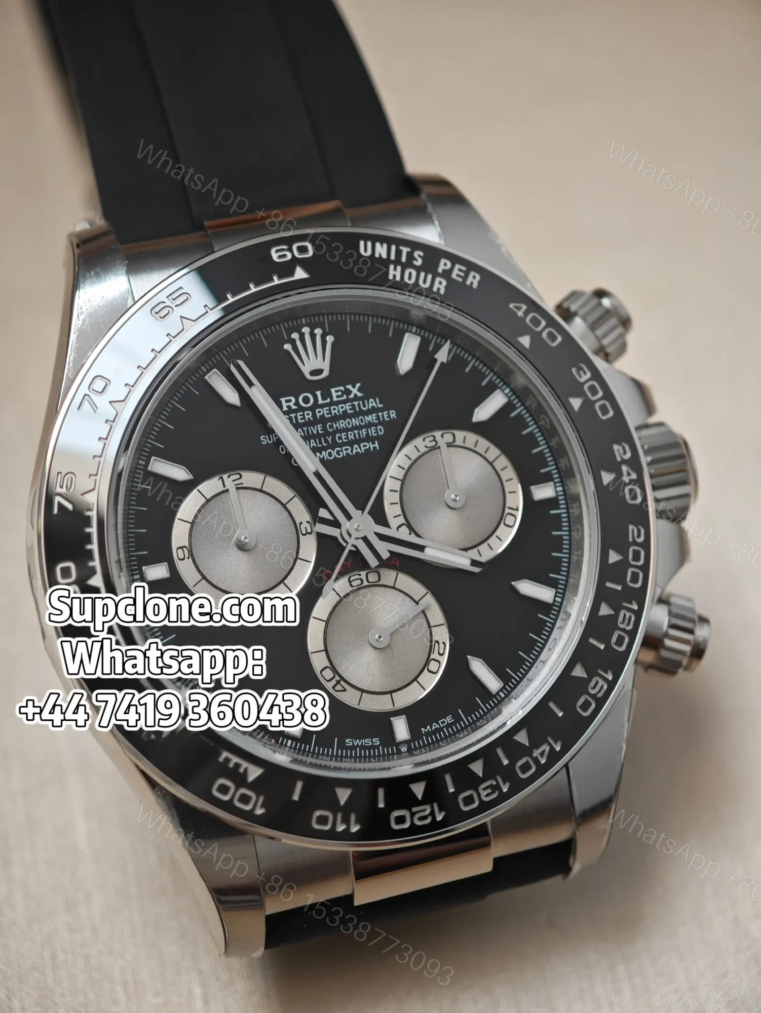 View 8 of Rolex Super Clone Daytona M126519LN-0002 Black Dial 4131 Movement