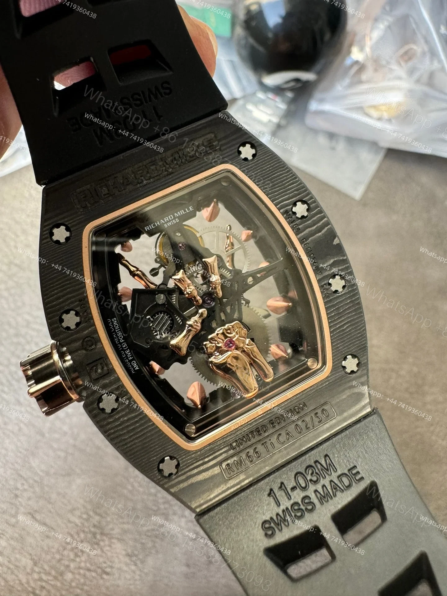 View 6 of Super Clone Richard Mille RM 66 Flying Tourbillon Devil’s Hand 1:1 Replica Watch