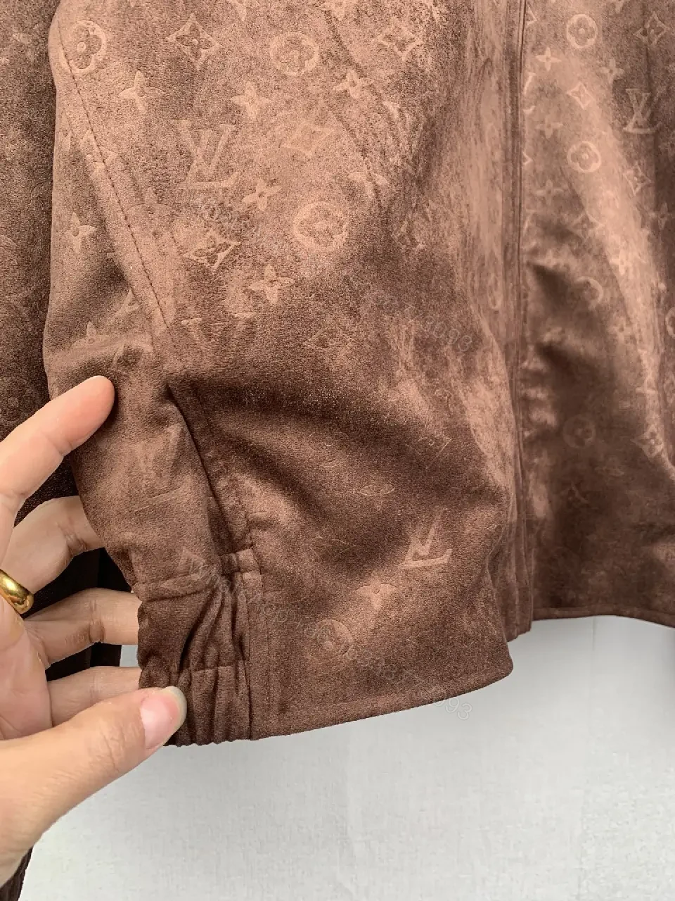 View 9 of Brown Monogram Windbreaker: Cozy Modern Luxury Jacket