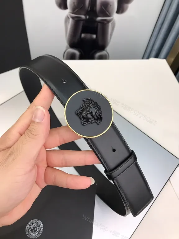 View 5 of Iconic Medusa Buckle Belt â€” Luxury Italian Leather Belt