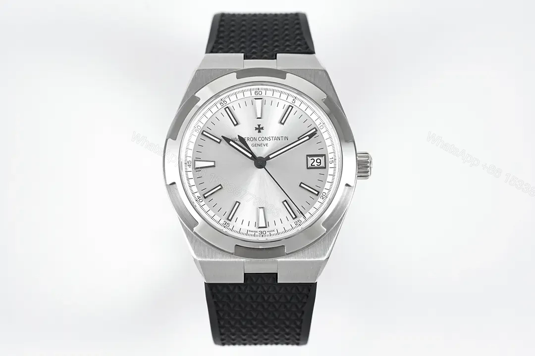 Vacheron Constantin Overseas Silver Dial Black Rubber Strap Watch – 41mm Stainless Steel Case, Sapphire Crystal, 5100 Automatic Movement, 150m Water Resistance, Interchangeable Strap System — view 1