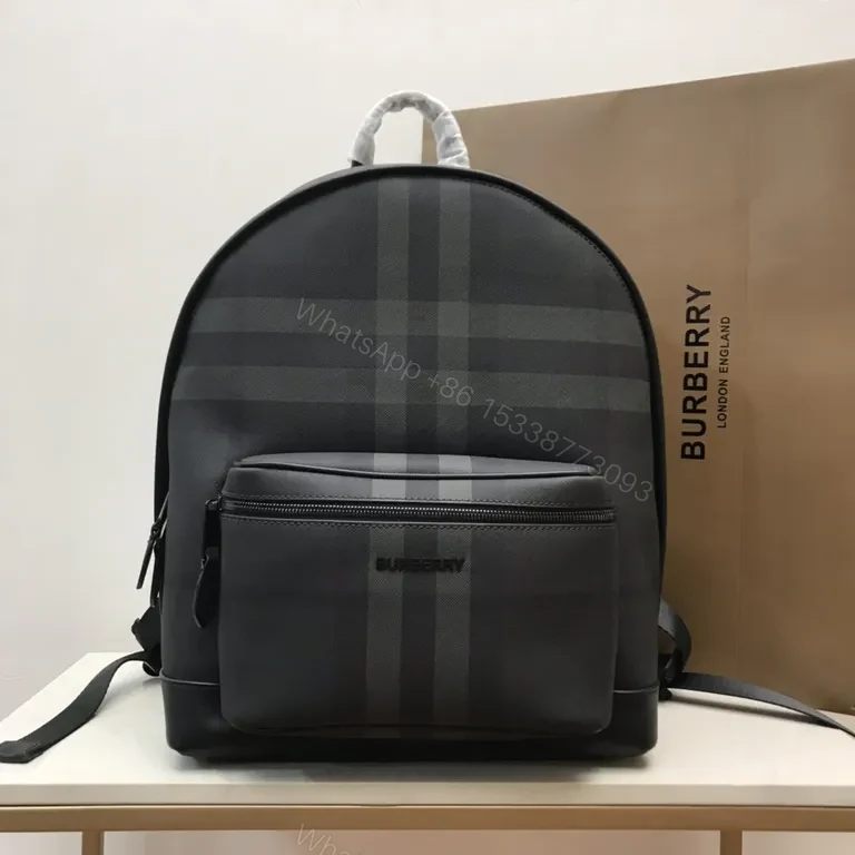 Dark Charcoal Burberry Backpack: Refined Everyday Luxury — view 1