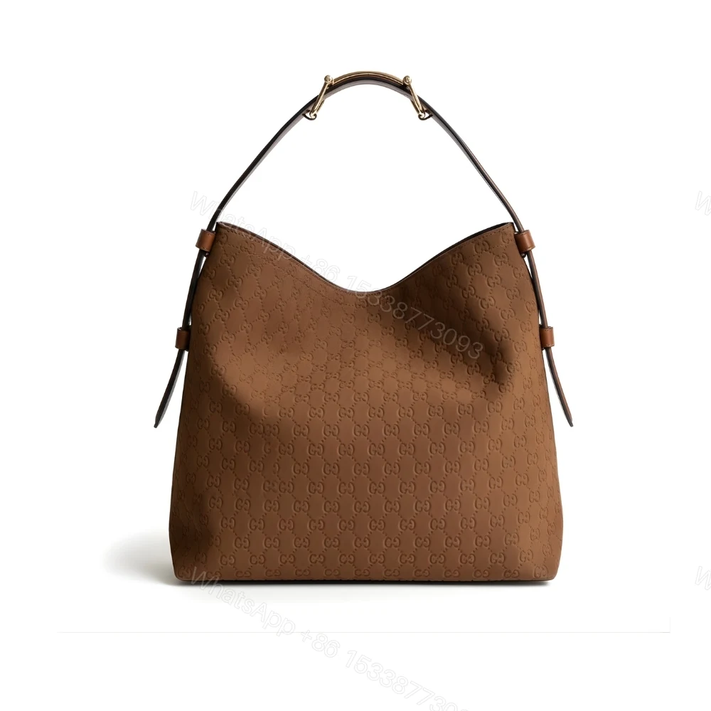 Gucci Beatrix Large Tote Bag GG Suede Bottom Brown 40Cm — view 1