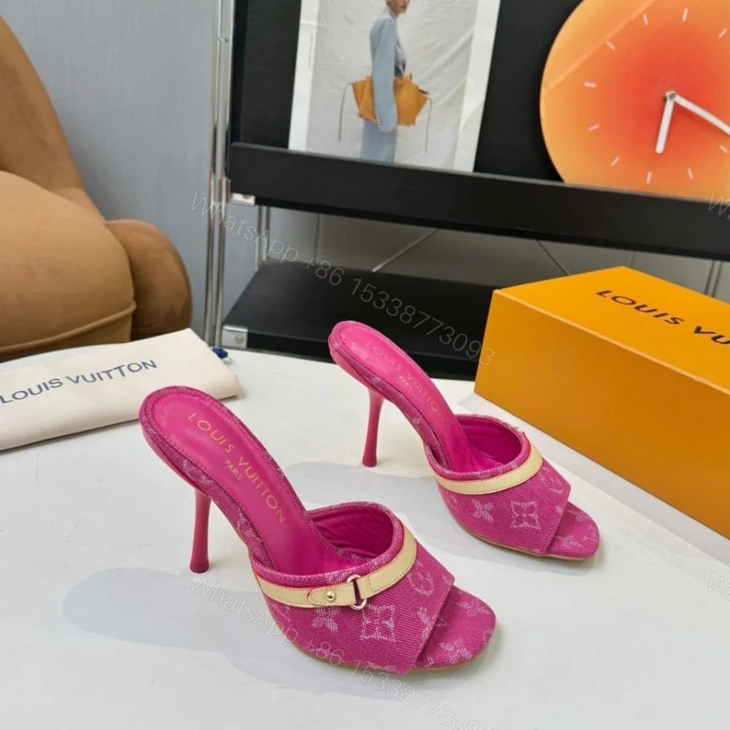View 2 of Louis Vuitton 6AM Mule Denim Fuschia