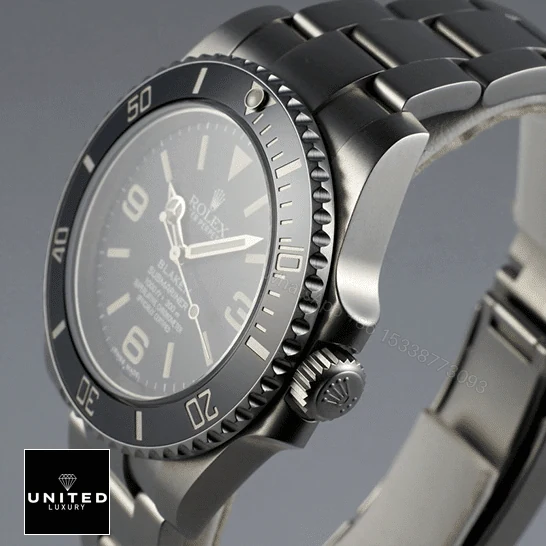 View 6 of Rolex Submariner 6190 Blaken Black Dial Replica