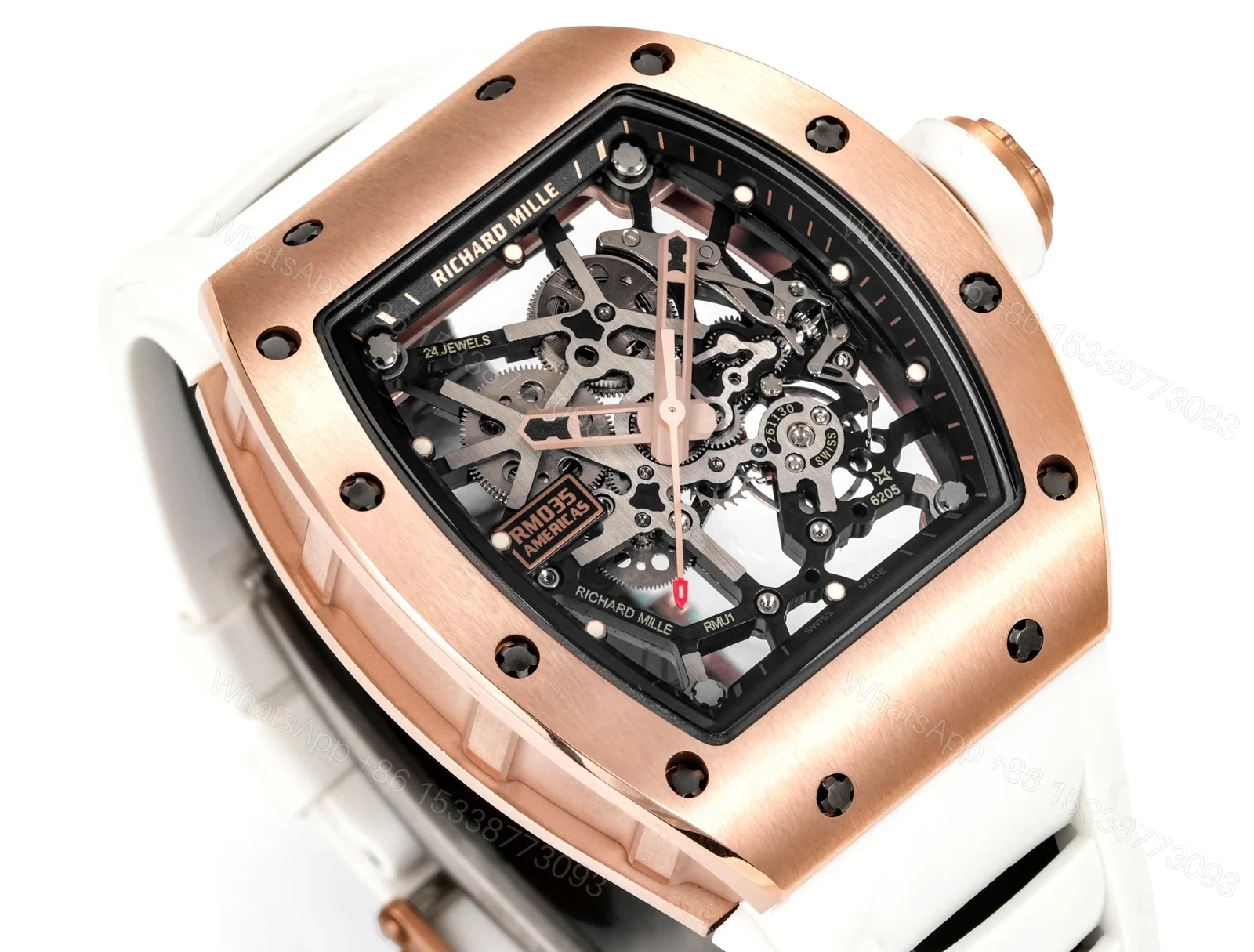 View 3 of Richard Mille RM035 BBR Big Bull RMUL1 Tourbillon Carbon Fiber Watch RM035-BBR-RMUL1-CARBON-VELCRO-2350