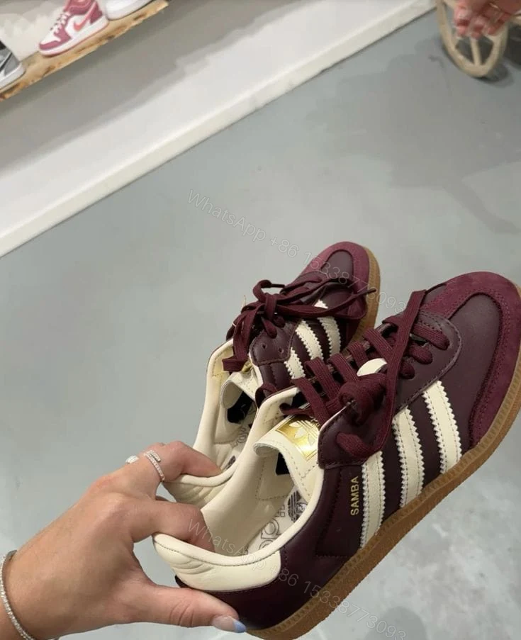 View 4 of FIRST COPY ADIDAS SAMBA MAROON SHOES