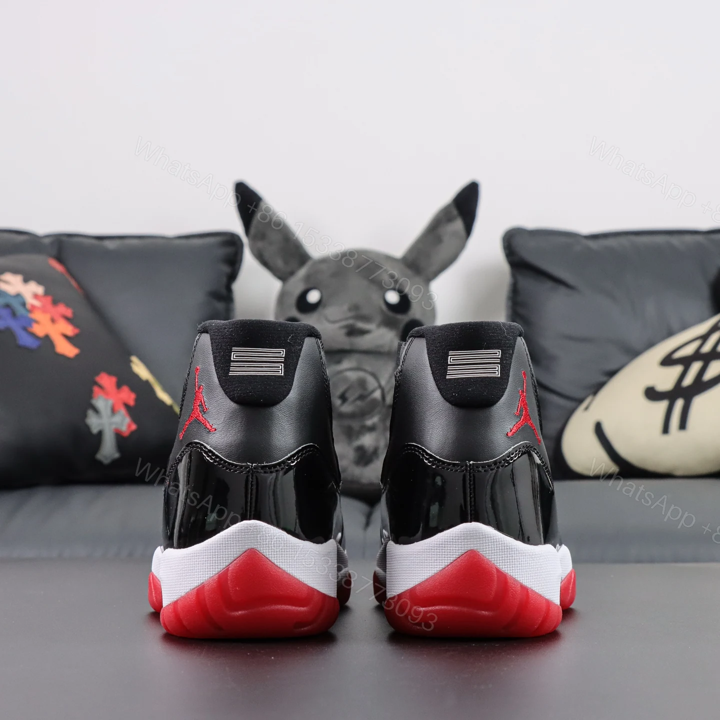 View 7 of Air Jordan 11 Retro Playoffs Bred Replica