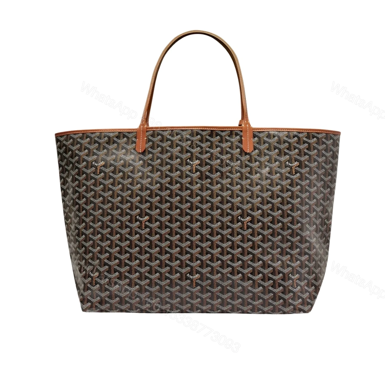 GOYARD SAINT LOUIS GM BAG BLACK AND TAN 47CM STLOUIGMLTY01CL03P — view 1