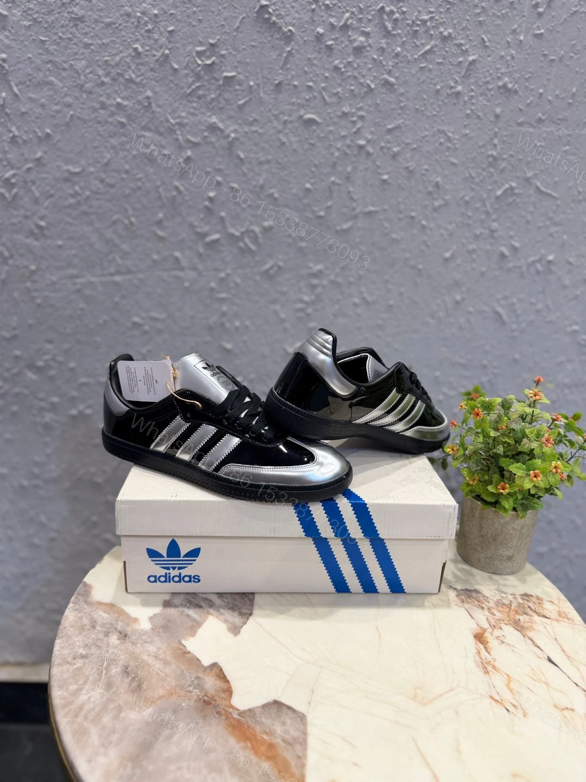 View 6 of Adidas Originals Samba Atmos First Copy Shoes — Black Silver | COD India
