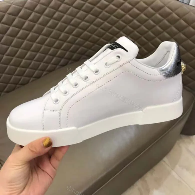 View 7 of DOLCE & GABBANA SNEAKERS PORTOFINO IN VITELLO NAPPATO CON PATCH – DG23