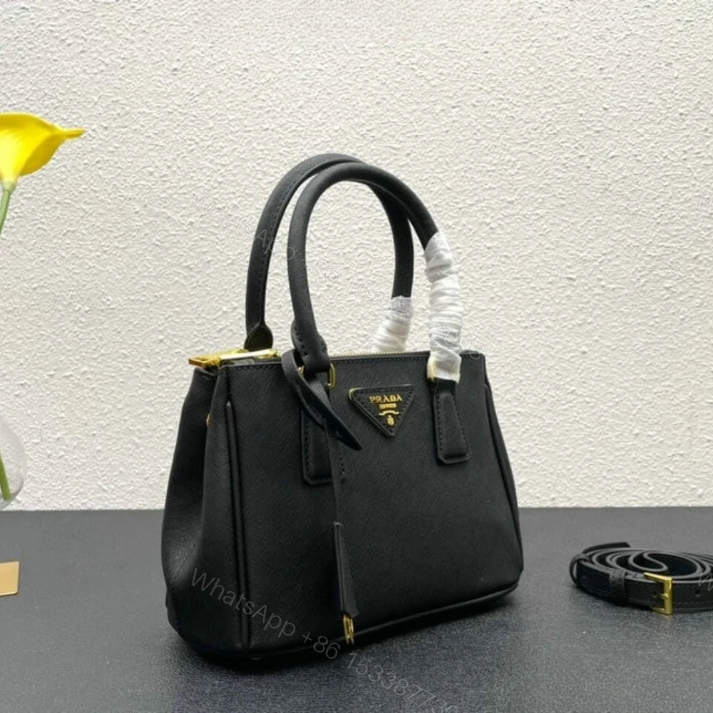View 2 of Prada Galleria Saffiano Mini Bag Black 20Cm