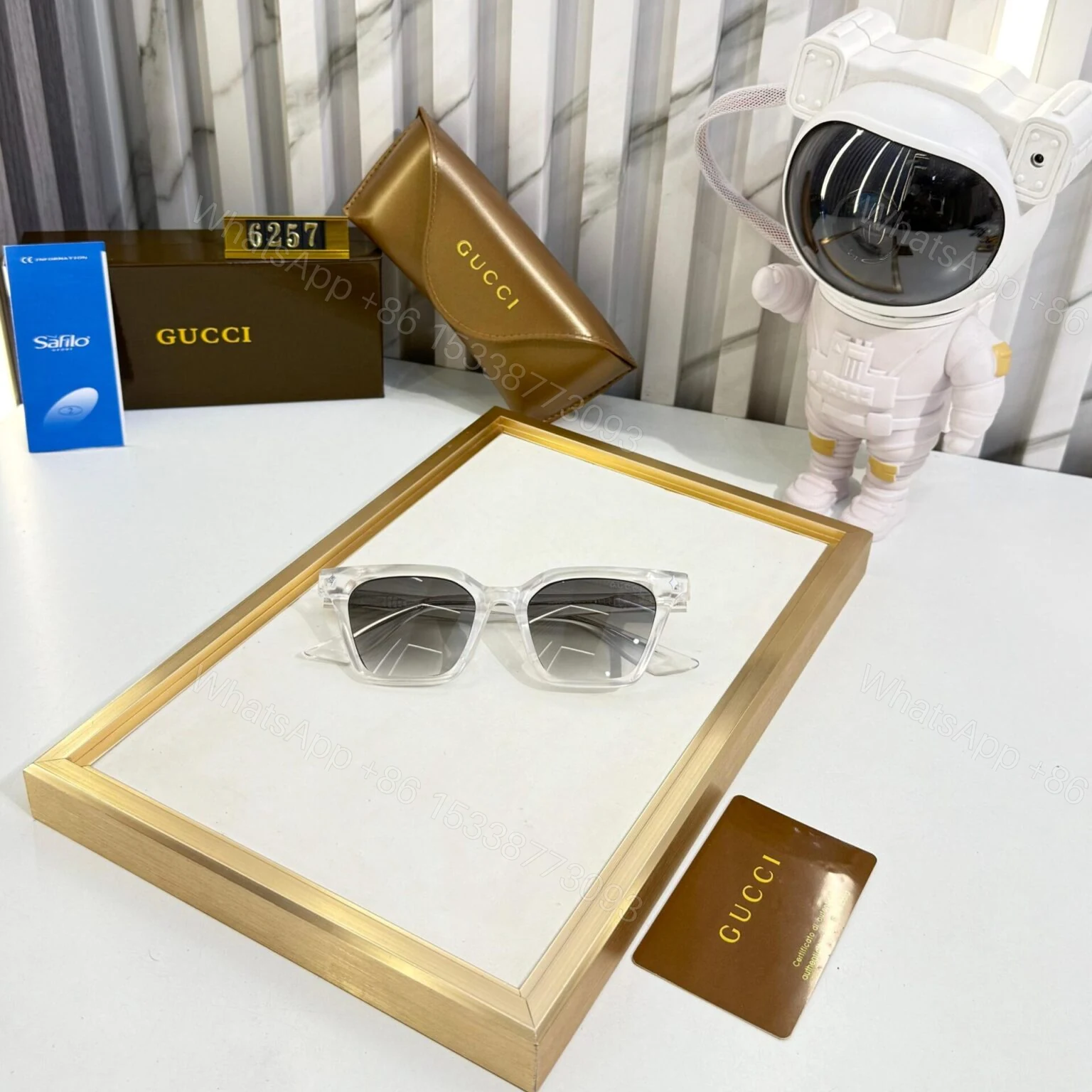 View 4 of Gucci Wayfarer Transparent Sunglasses – AAA Quality