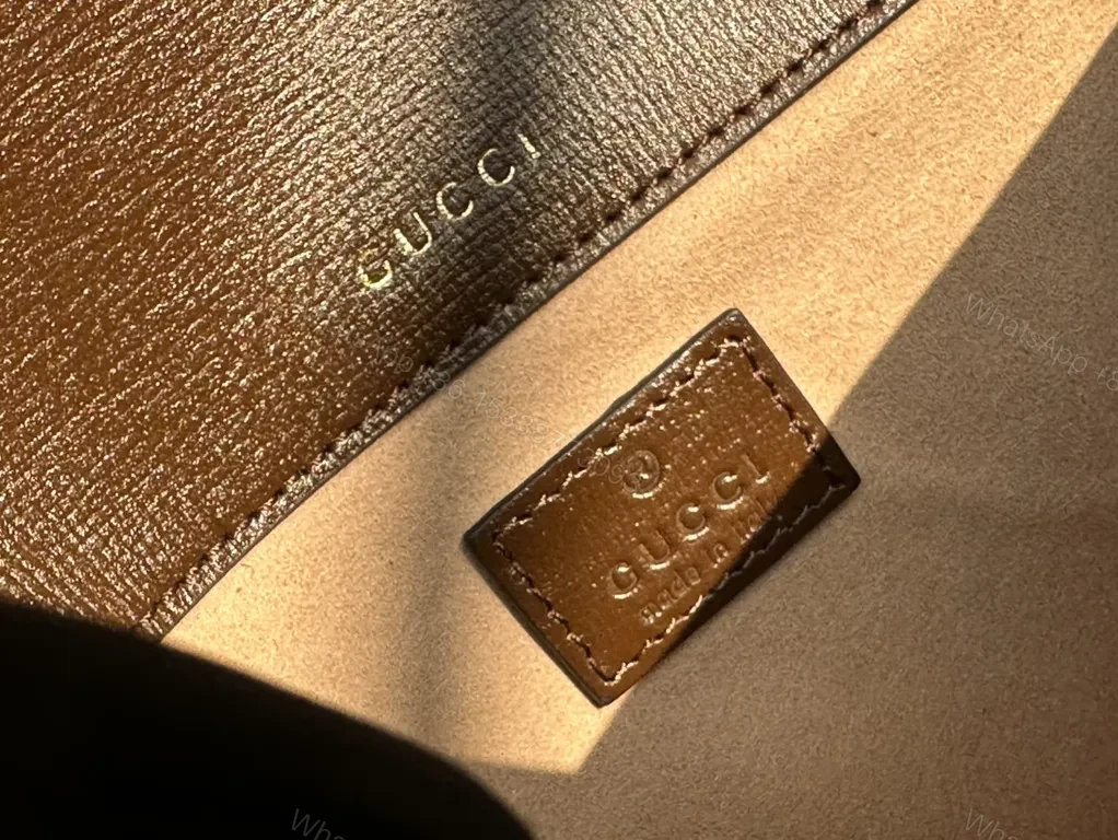 View 3 of Chic GG Crossbody with Horsebitâ€”Caramel Leather Trim Bag