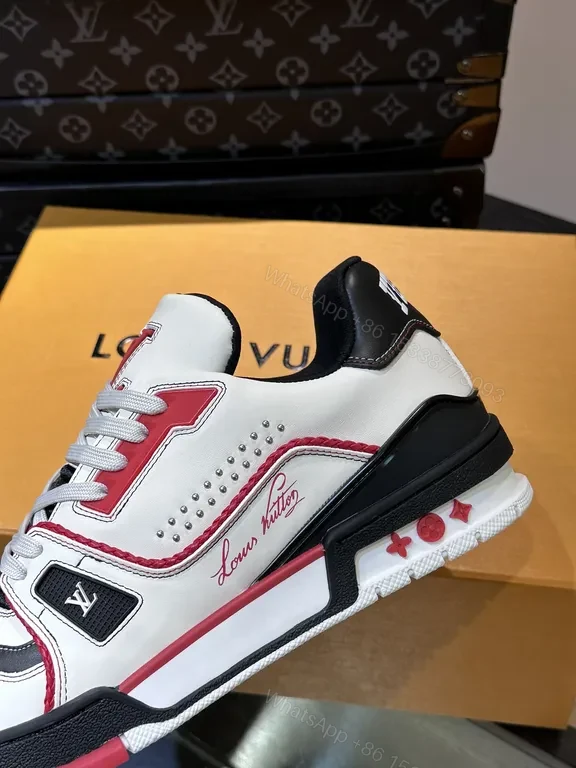 View 3 of Louis Vuitton-Inspired High-Top Sneakers: Luxe Textured Detail
