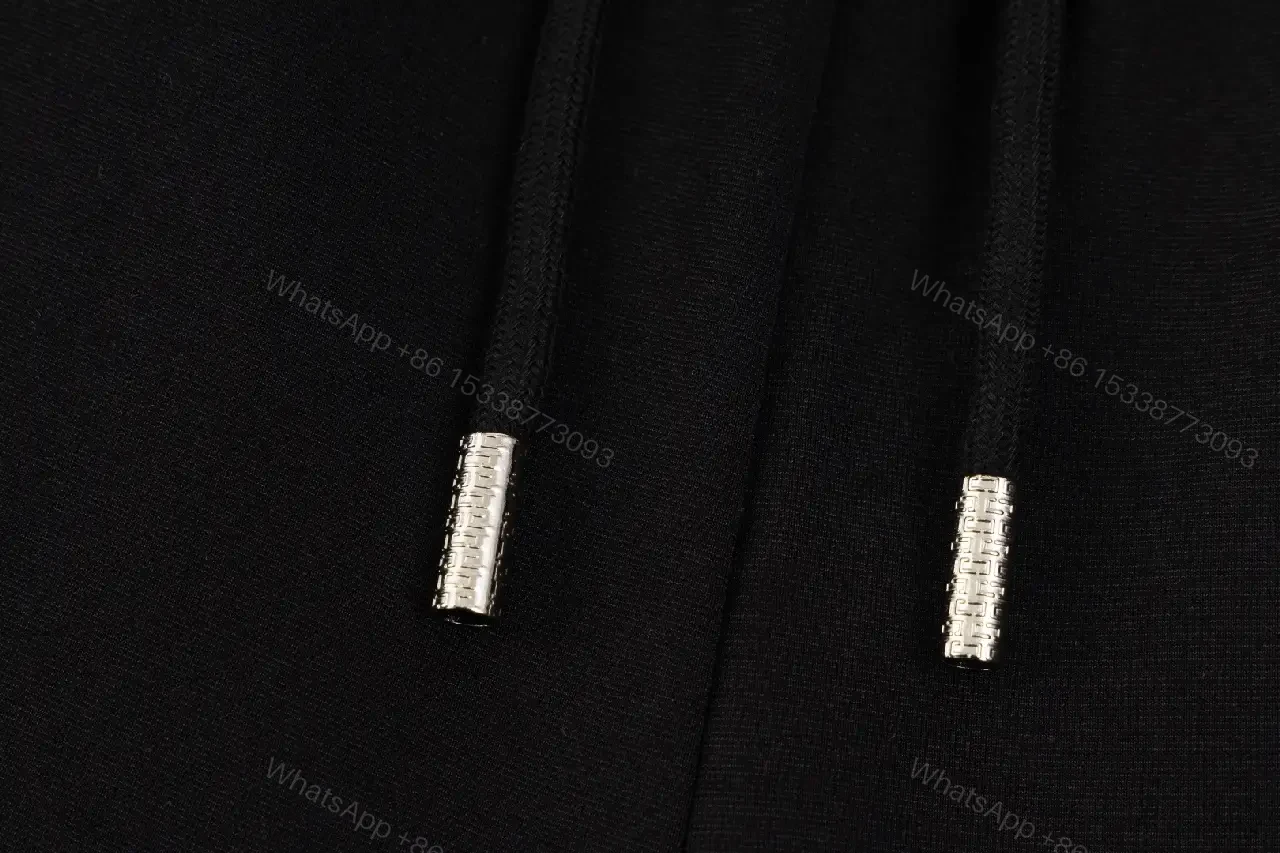 View 11 of Black Drawstring Shorts – Luxury Logo, Modern Casual Style