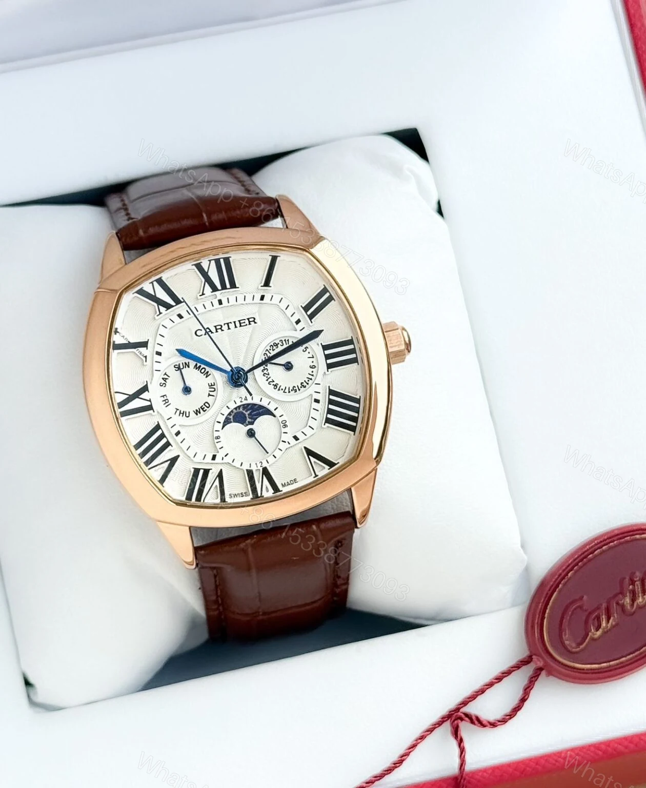Cartier Super Slim 42MM White Dial Chronograph Quartz — view 1