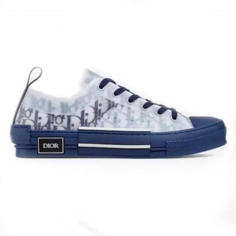 DIOR B23 LOW-TOP SNEAKER IN BLUE DIOR OBLIQUE – CD84 — view 1