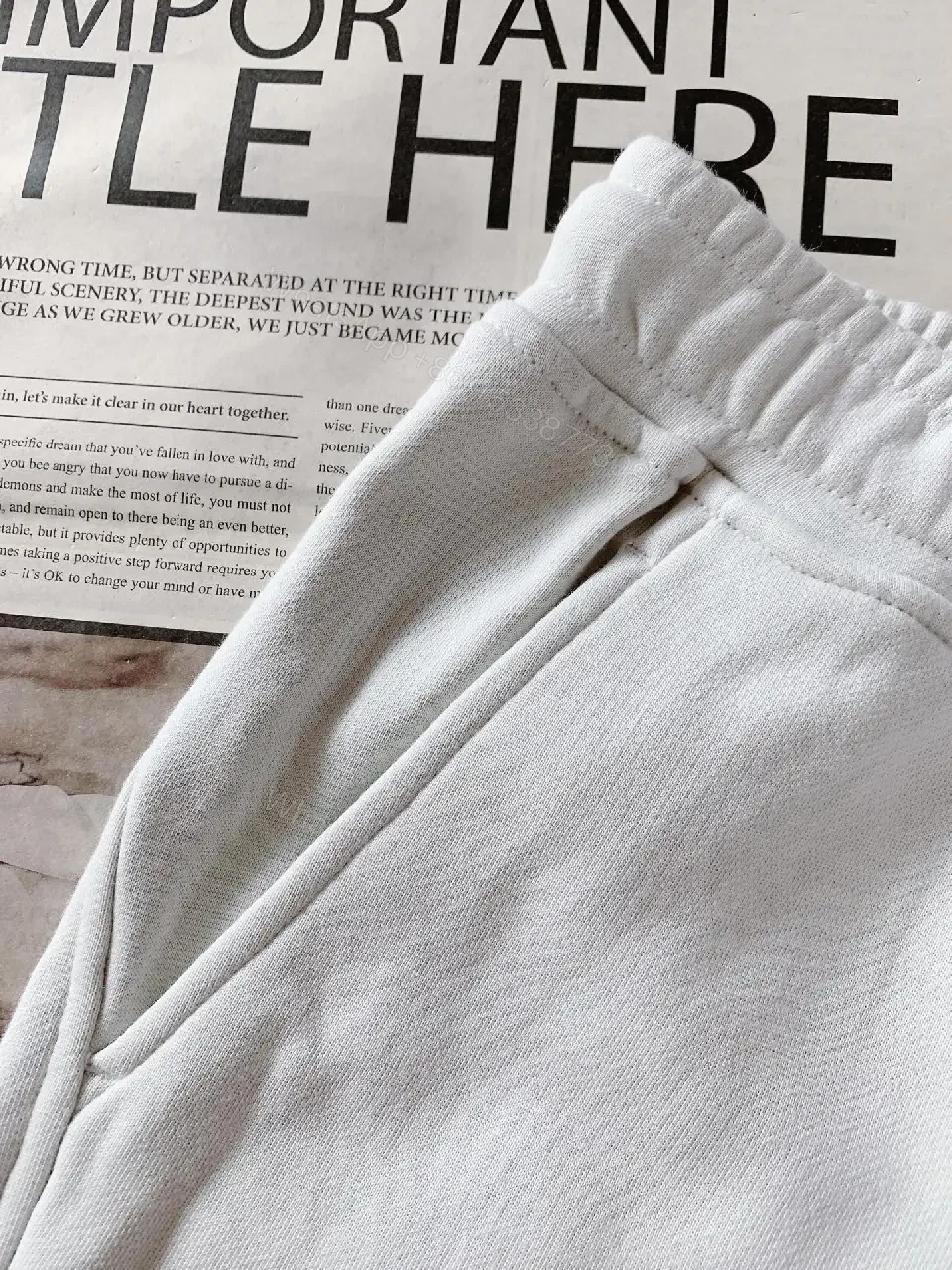View 3 of White Cotton-Blend Sweatshorts, Drawstring, Pockets, Logo Patch Short