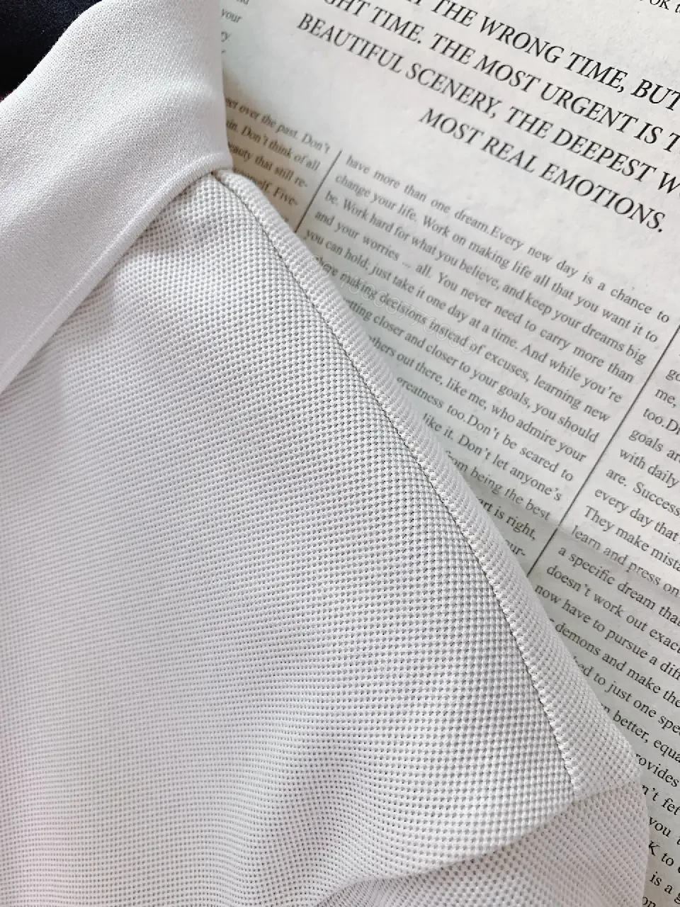 View 6 of Cream/off-white Classic Polo Shirt with Logo Embroidery
