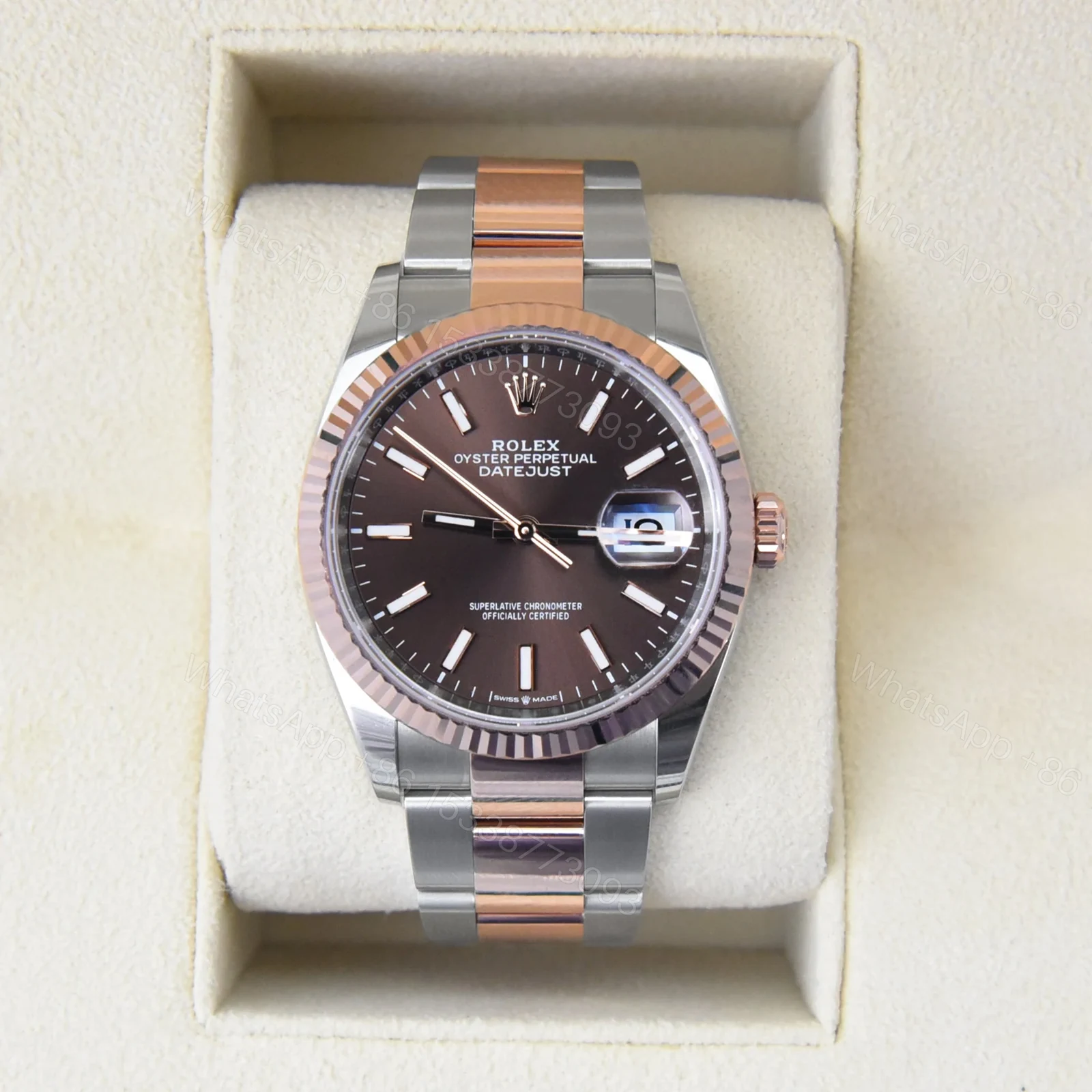 View 3 of Rolex Datejust Chocolate Dial 126231 Oyster 36 mm