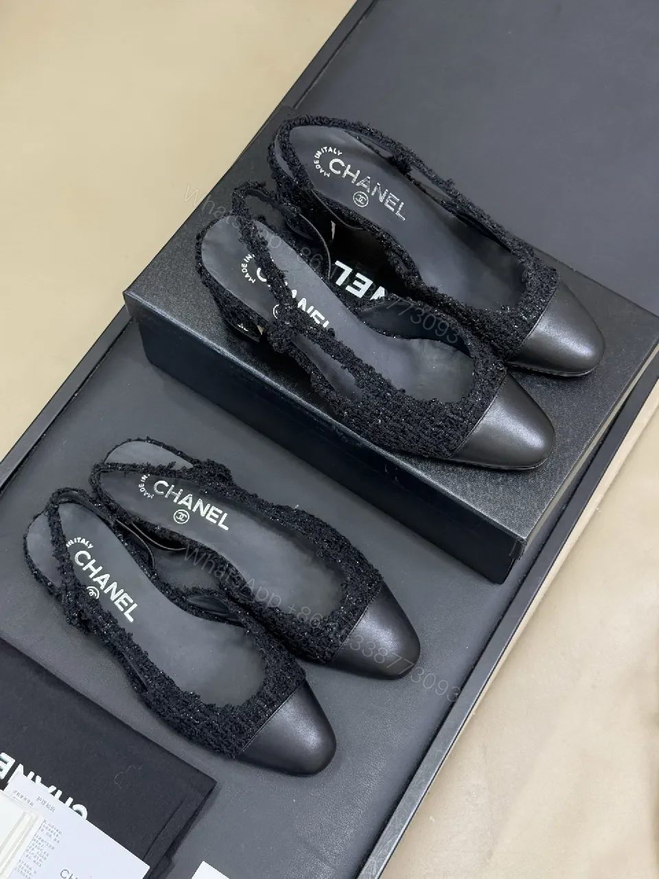 Refined Knit Flats: Leather Cap Toe Slip-On Shoes — view 1