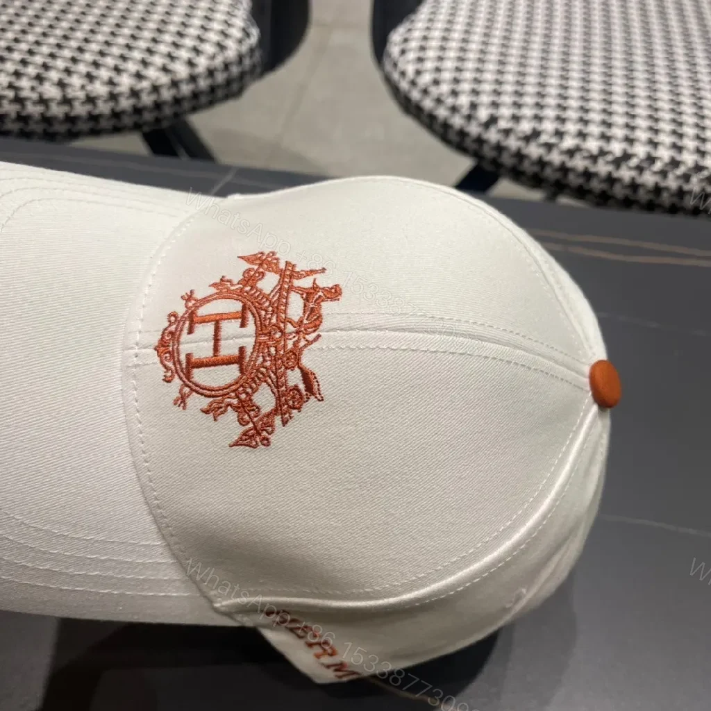 View 2 of White Cap with Red Crest – Structured Everyday Luxury Cap