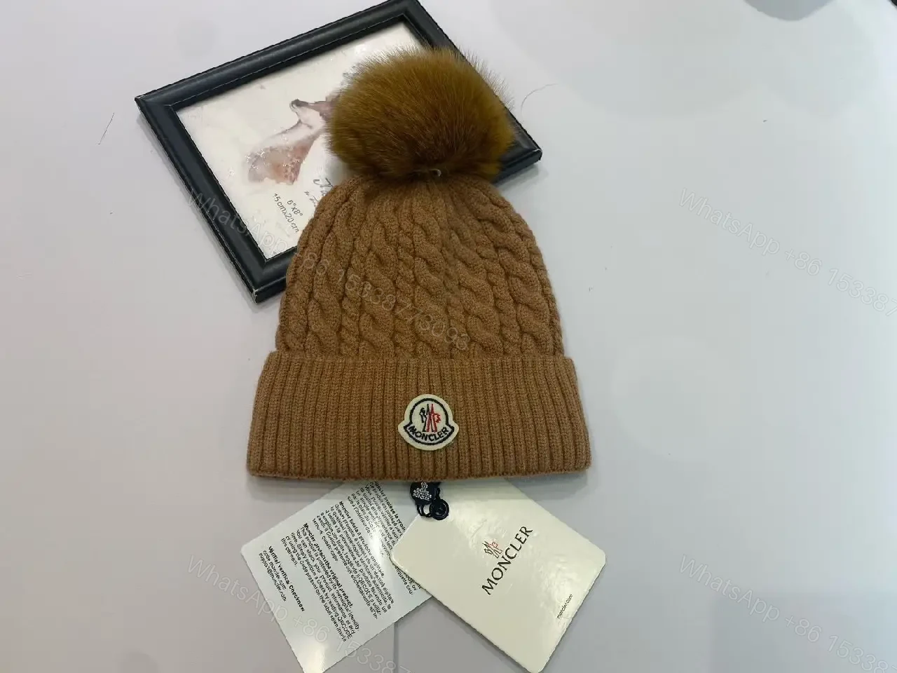 View 4 of Chunky Knit Beanie with Pom Pom: Premium Warmth Cap