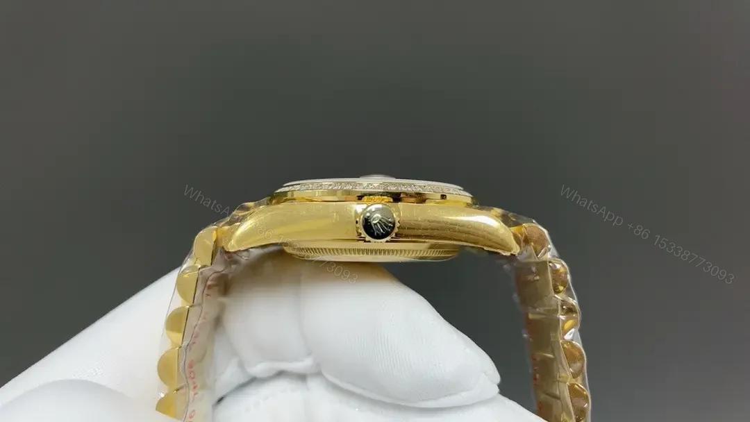 View 4 of Rolex Day-Date 36 Yellow Gold Diamond Green – Ombré President 128348RBR-0068