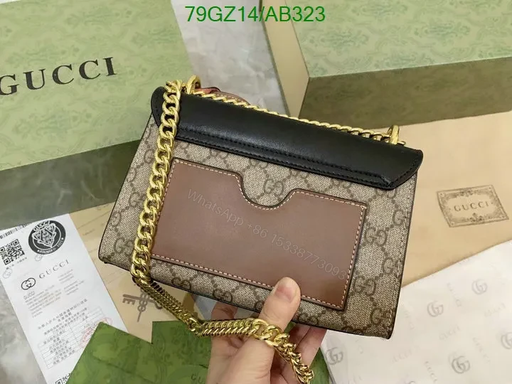 View 8 of Gucci Padlock Small Shoulder Bag with Key Lock Closure UYT564