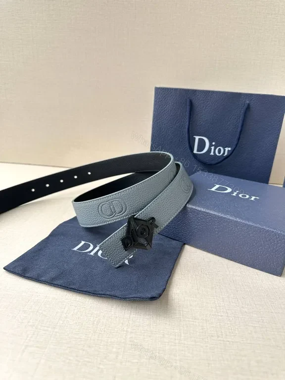 View 7 of Gold-Dior Accent Leather Belt: Premium, Adjustable Luxury Accessory