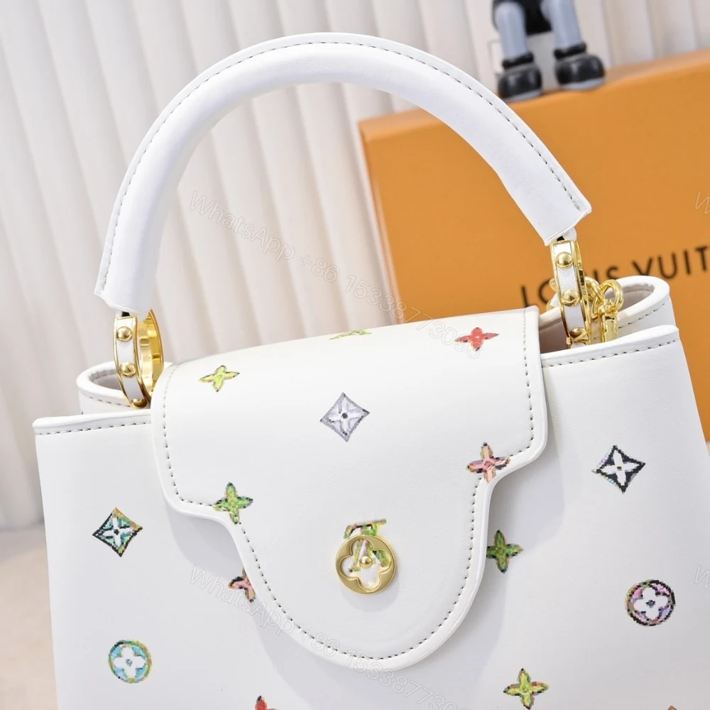 View 3 of Louis Vuitton X Murakami Capucines Mini Multicolored 27Cm M14165