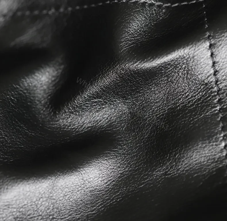 View 2 of Chanel-Inspired Black Leather Crossbody: Luxe Chain Detail