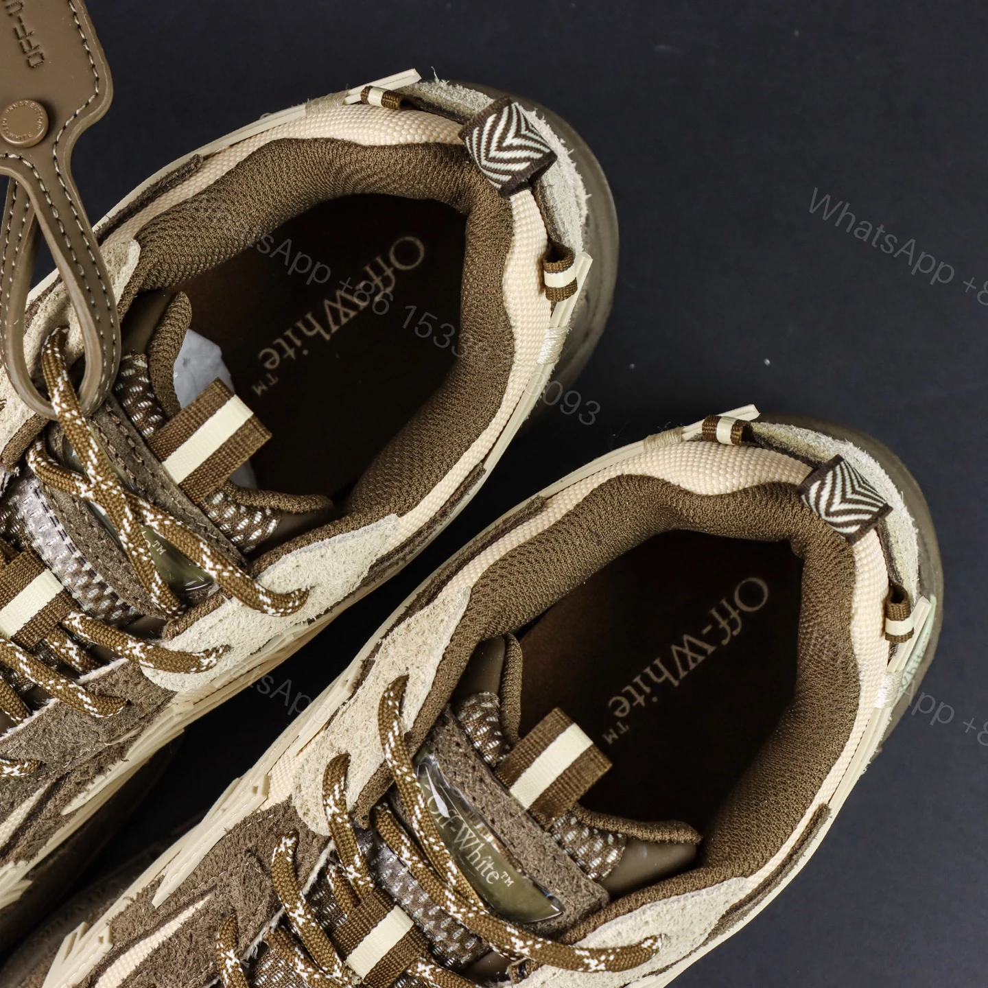 View 4 of Off White Be Right Back Beige Brown Reps