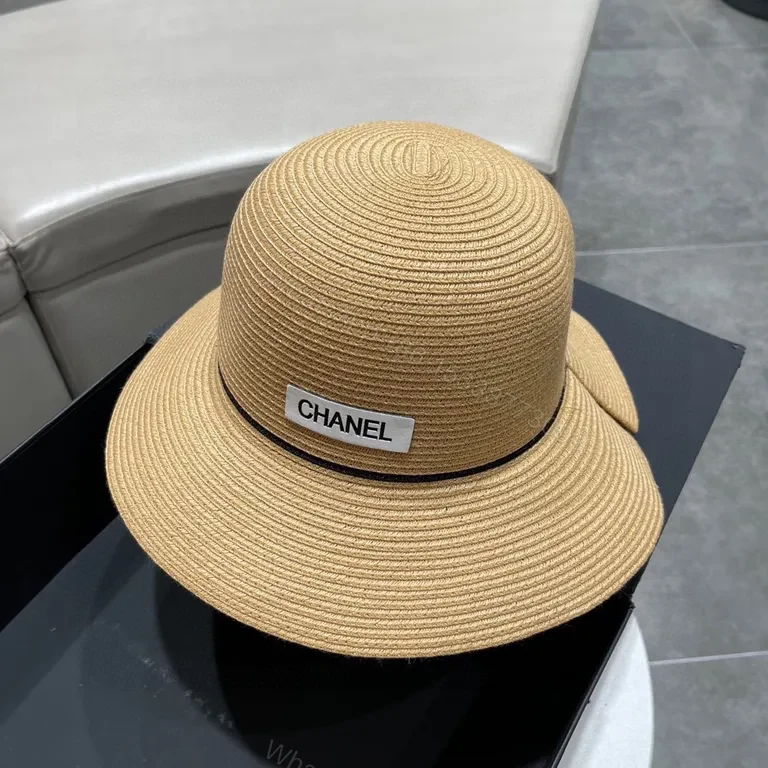 View 6 of Chic Straw Fedora with Chanel Patch â€” Lightweight, All-Season Elevation