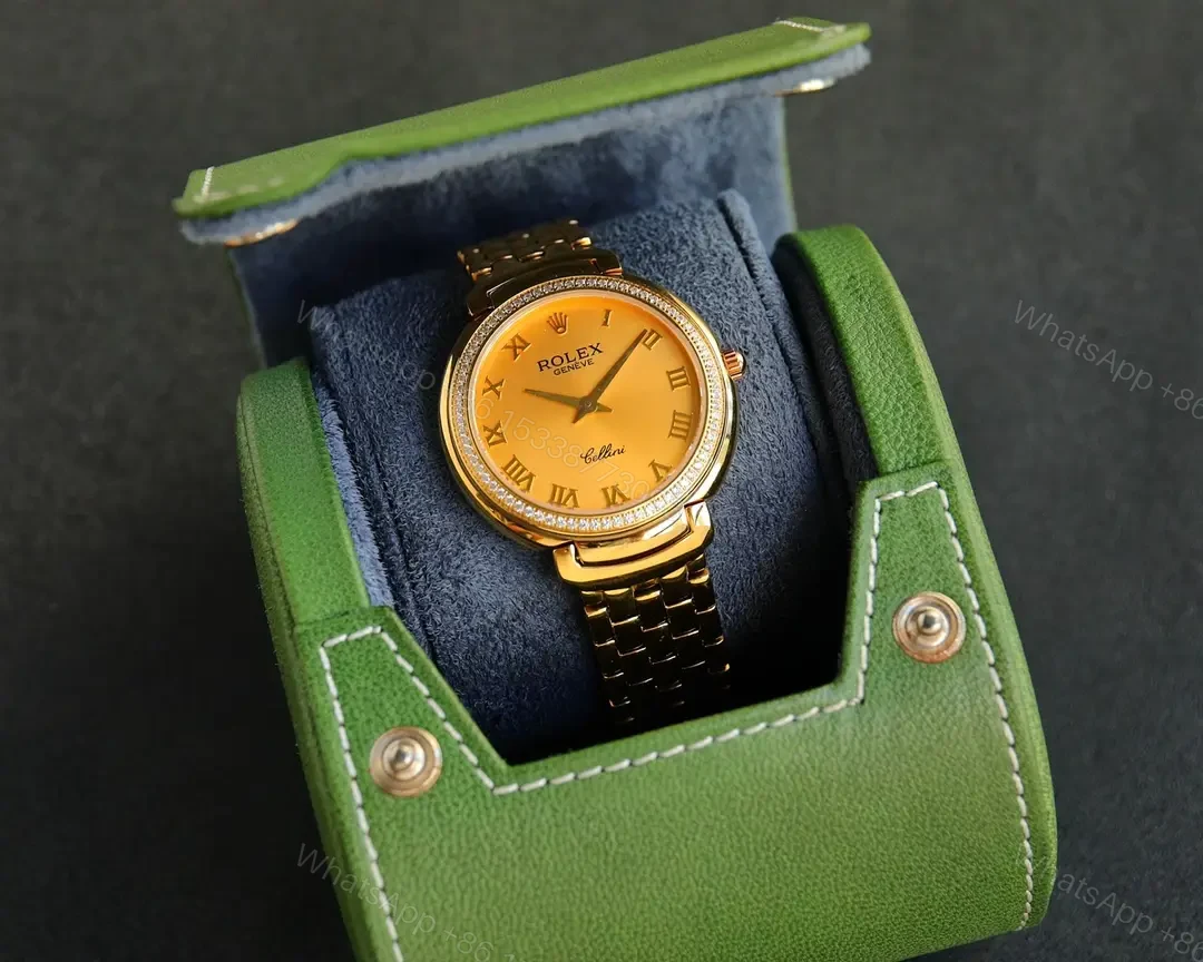 View 3 of Graceful yellow gold cellini replica 36.8MM Champagne Roman Dial RG-CELLINI-YG-CHAMPAGNE-ROMAN