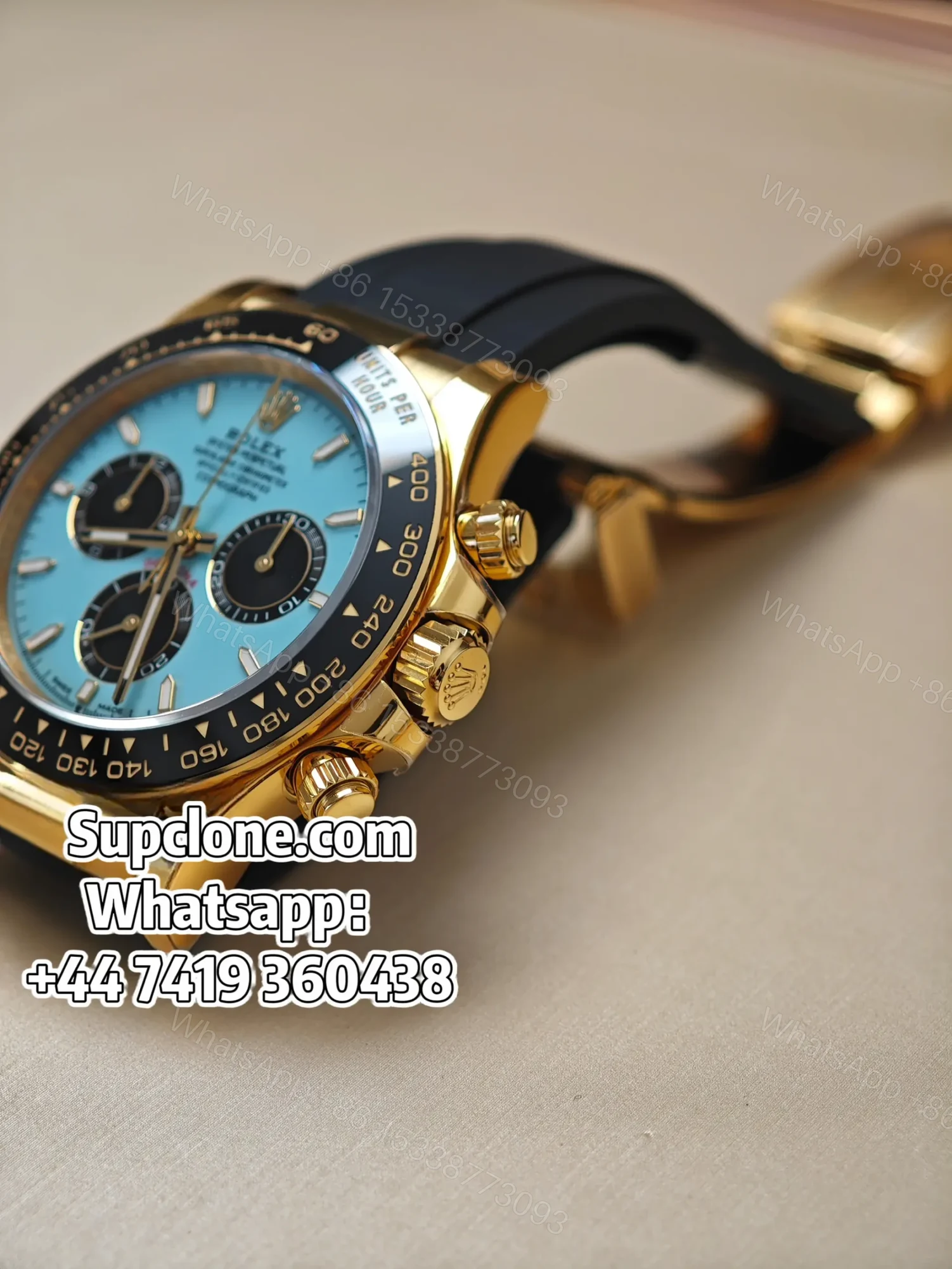 View 8 of Rolex Super Clone Daytona M126518LN-0014 Tiffany Blue Dial 4131 Movement
