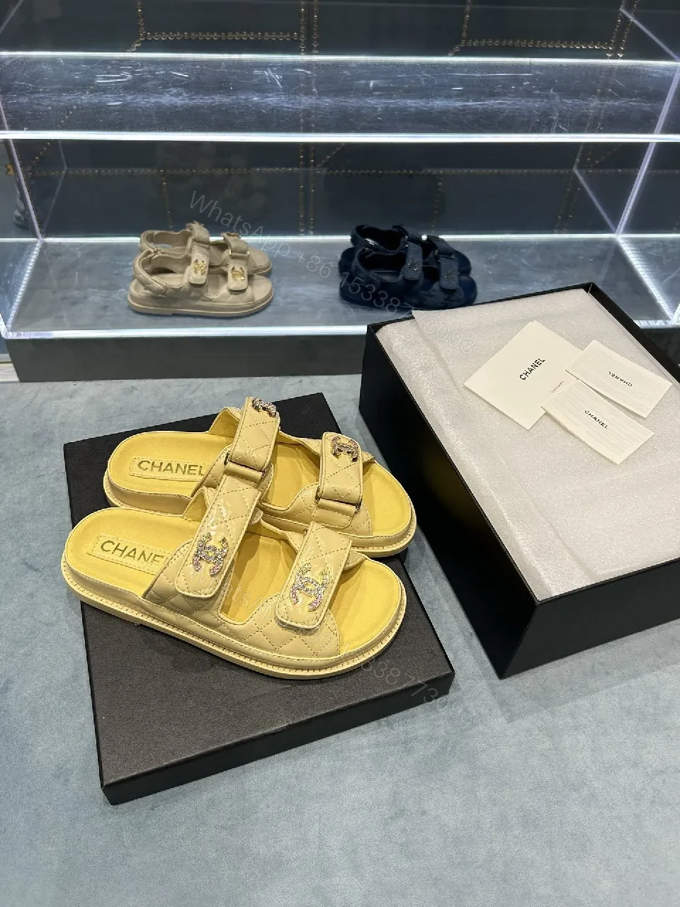 View 3 of Quilted Comfort Sandals - Premium Everyday Relaxed Luxe