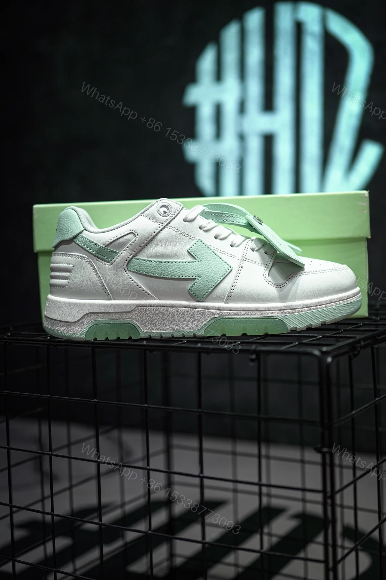 View 2 of OFF-WHITE Out Of Office White Light Green