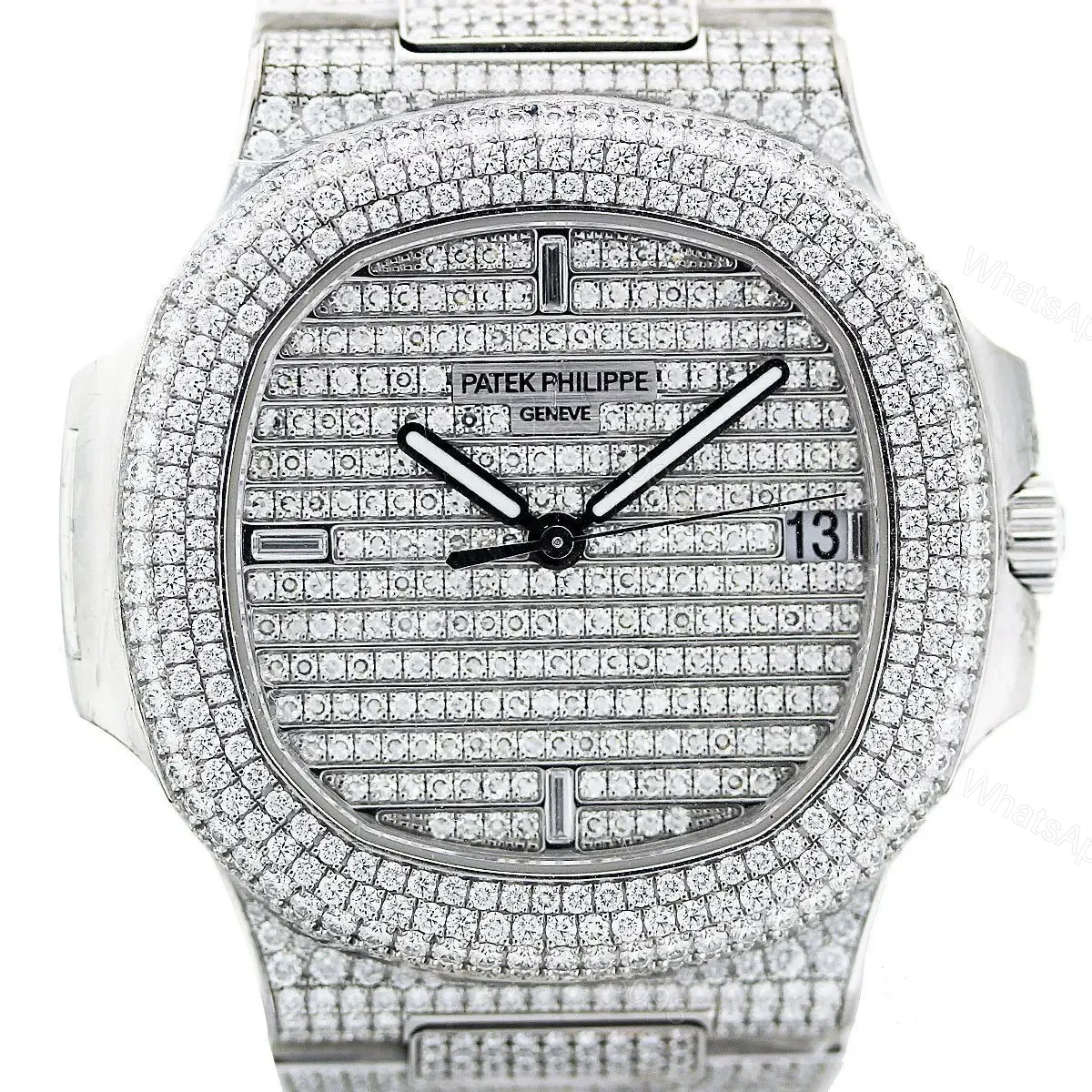 Replica Patek PHILIPPE NAUTILUS 5719/1G DIAMOND WATCH — view 1