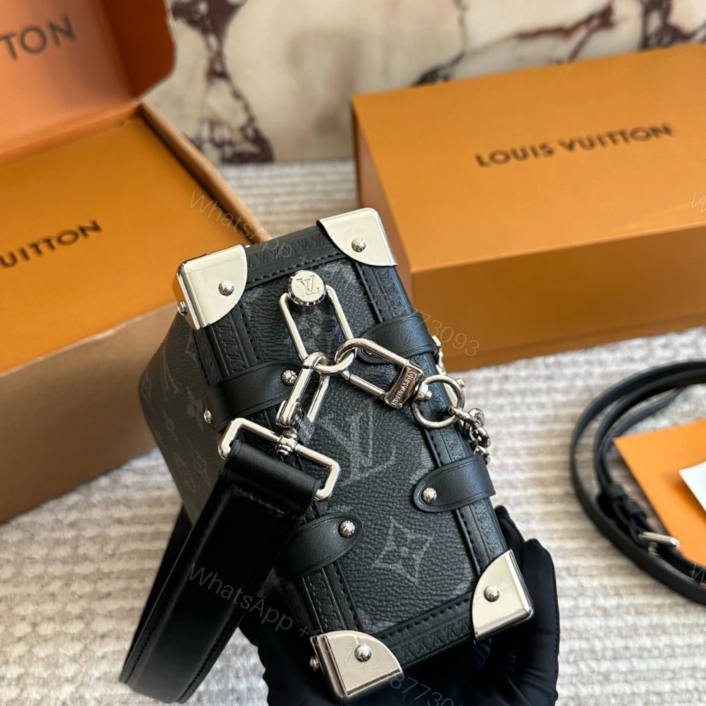 View 6 of Louis Vuitton Side Trunk MM East West Monogram Eclipse 28Cm M26226