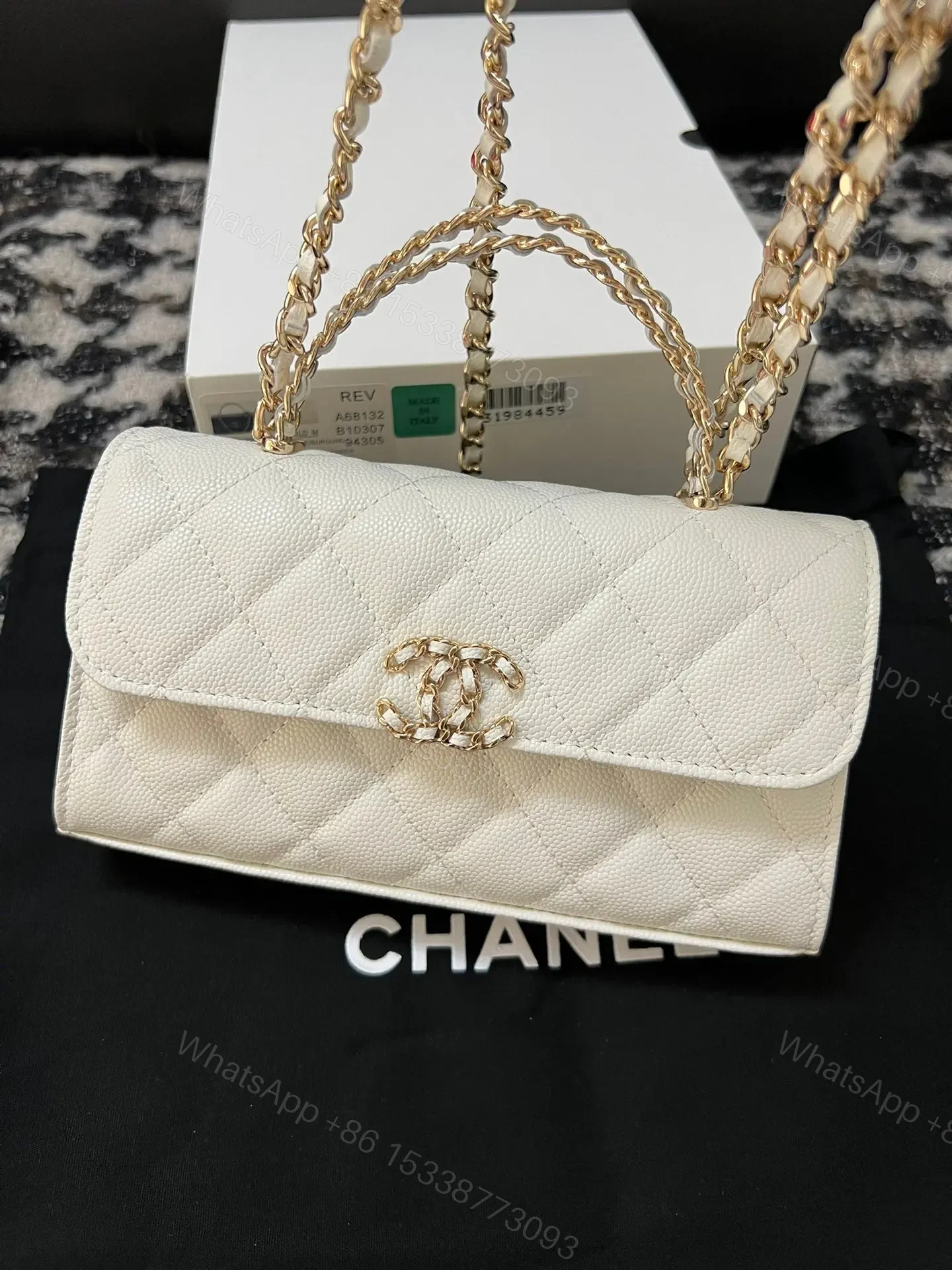 View 3 of CHANEL KELLY 23P CLUTCH WITH CHAIN GOLD HARDWARE