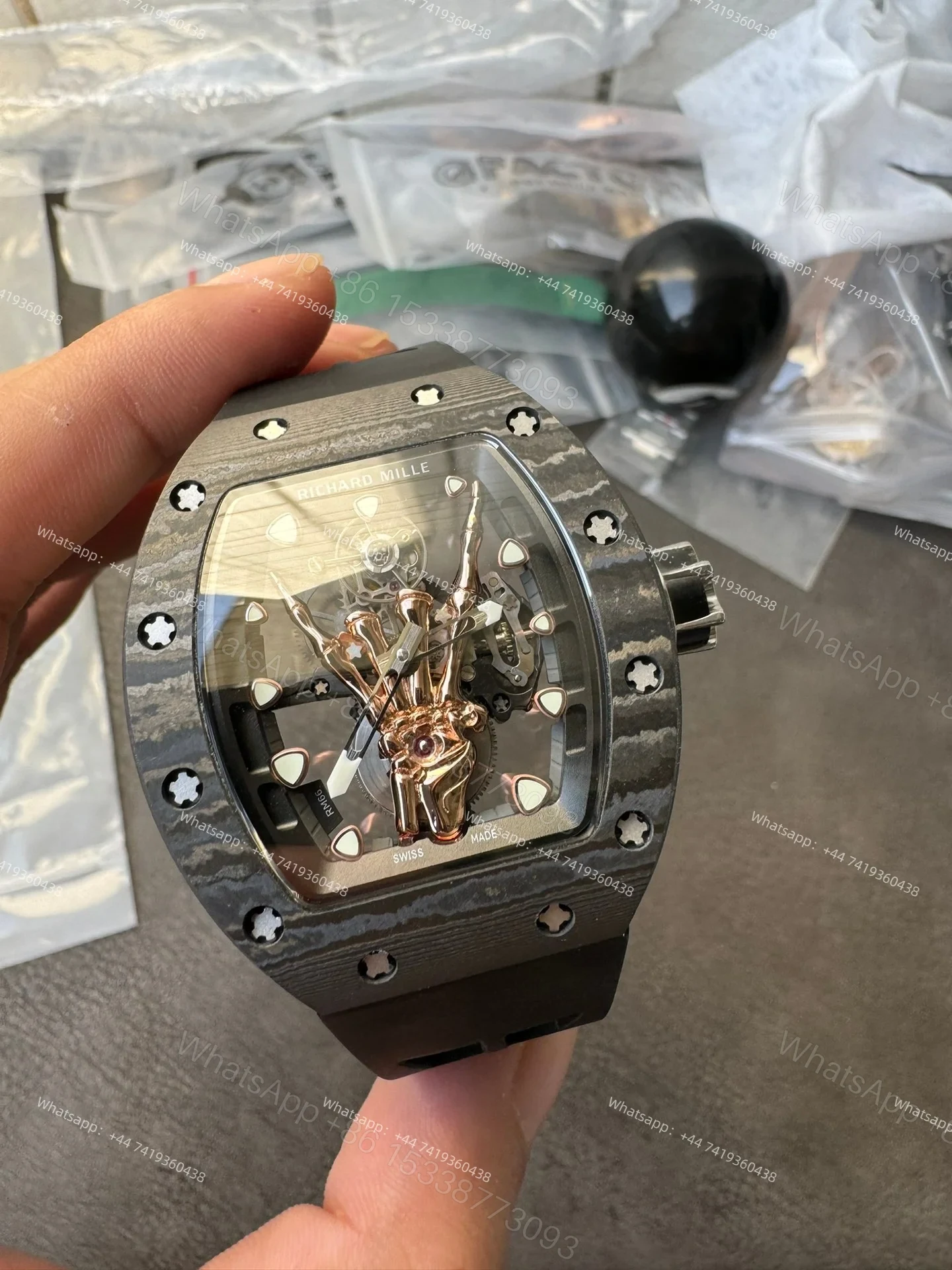 View 3 of Super Clone Richard Mille RM 66 Flying Tourbillon Devil’s Hand 1:1 Replica Watch