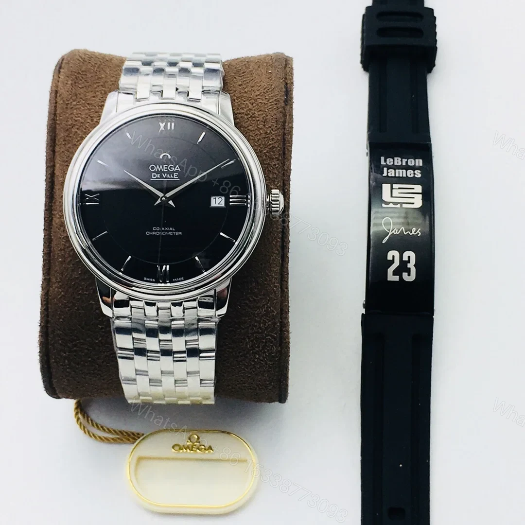 View 2 of Omega De Ville Prestige Co-Axial 36.8 Stainless Steel Black Dial Bracelet 424.10.37.20.01.001