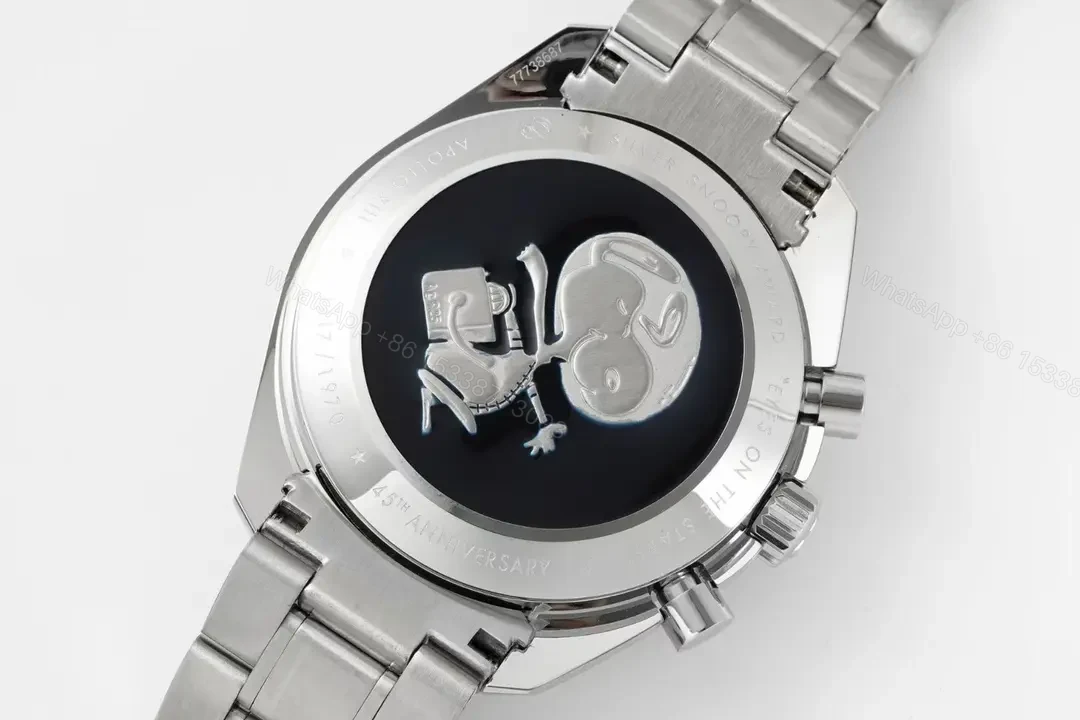 View 8 of Omega Speedmaster Professional Chronograph Watch White Dial Stainless Steel 44mm Automatic Movement 9300 Sapphire Crystal Water Resistant