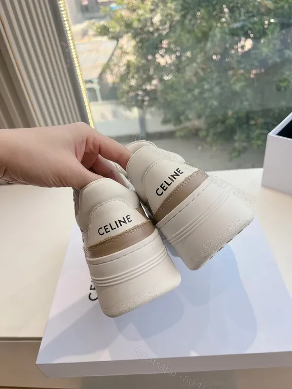 View 2 of Minimalist Luxury Sneakers: Celine-Inspired, Leather, Perforated, Everyday Comfort