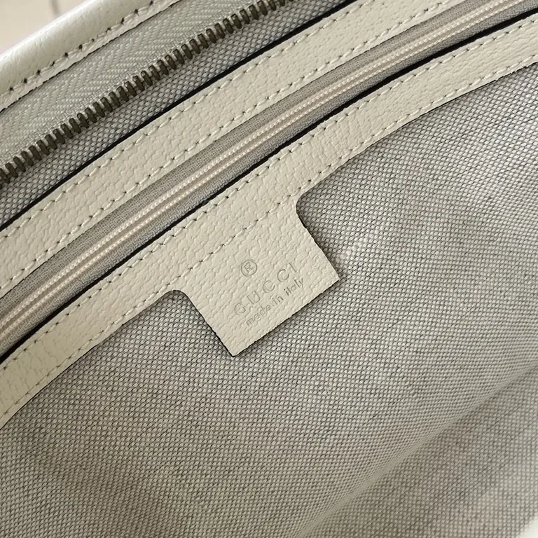 View 3 of Beige GG Ophidia Wallet: Signature Web Leather Clutch