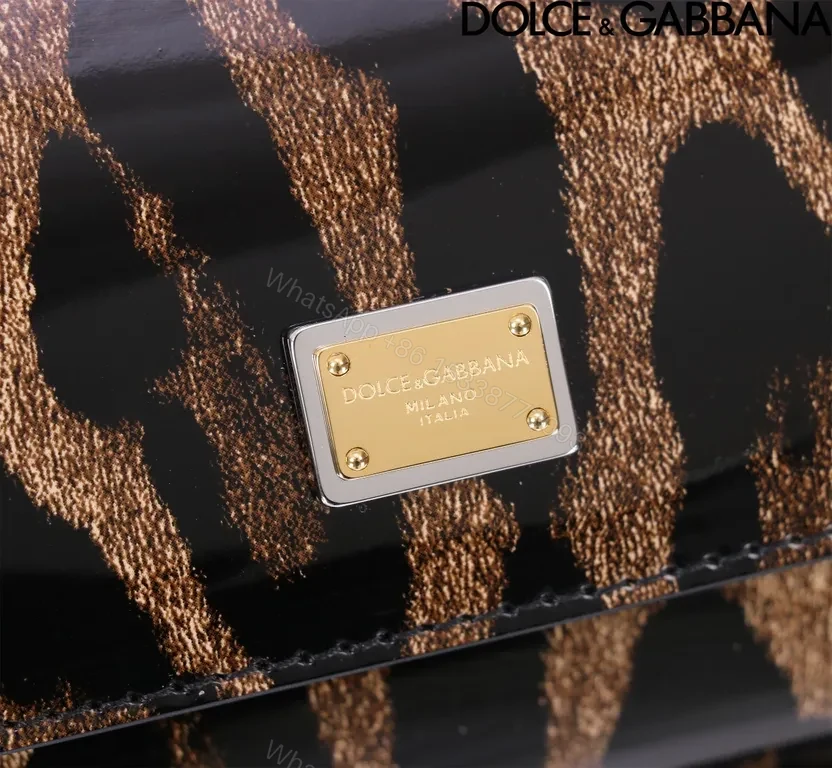 View 8 of Leopard-Patent Satchel: Chic Dolce & Gabbana Handbag